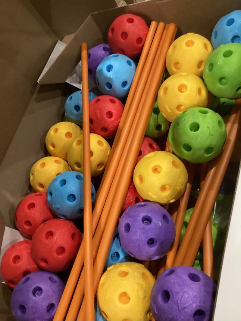 Condition photo showing New/Like New for Everest: Crazy Forts - Mega Kit - 108pc Rod & Ball Fort Building Set, Bonus Light Ball, Indoor-Outdoor, Create Play Tent Structures, Kids Toy, Ages 5+