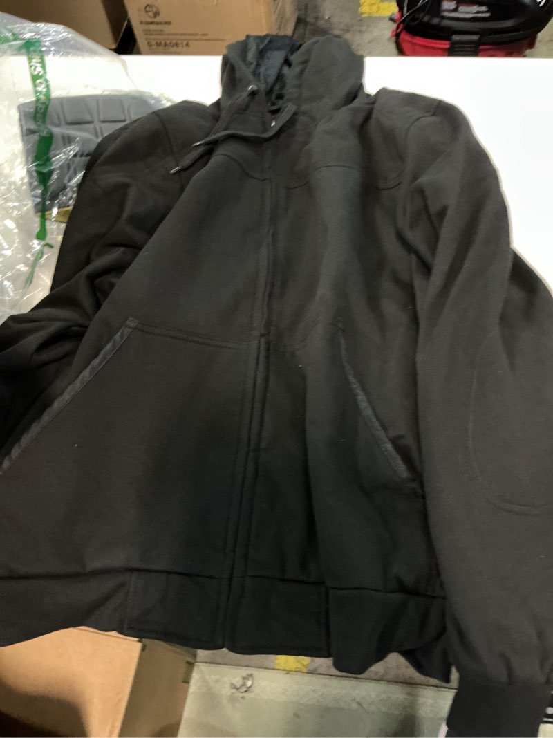 Condition photo showing Good Condition for Milwaukee Leather MPM1788 Men's Black CE Approved Armored Riding Hoodie Sweater w/Aramid by DuPont Fibers Black X-Large