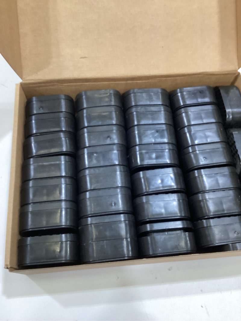 Condition photo showing As Is for bed risers 3 inch set of 9, heavy duty bed elevators risers for bed frame 9 pack lifts up 3000 lbs sofa table furniture riser, grey grey 9 pack 3 inch