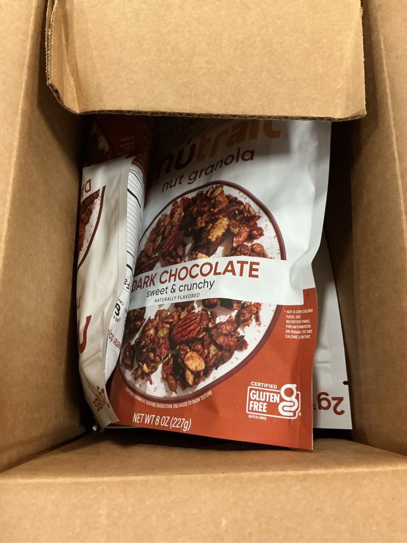 Condition photo showing New/Like New for NuTrail Nut Granola Cereal, Cinnamon Pecan, No Sugar Added, Gluten Free, Grain Free, Keto, Low Carb, Healthy Breakfast Cereal 8 Ounce (Pack of 6)… ( BB11/06/2025)