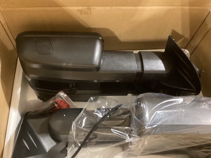 Condition photo showing Good Condition for smoked power heated tow mirrors compatible with 2007-2013 chevy silverado gmc sierra(2007 new) 1500 2500 3500 hd, tahoe suburban avalanche yukon, extended trailer towing side mirrors w/backup light dotted signal/black housing