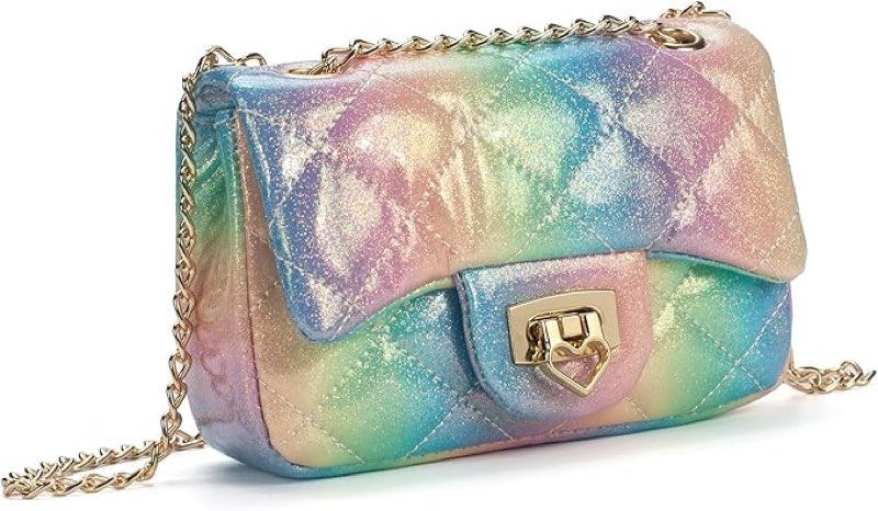 ljctuly toddler purse for little girls, kids purses, crossbody bag with heart lock, birthday gifts ideas