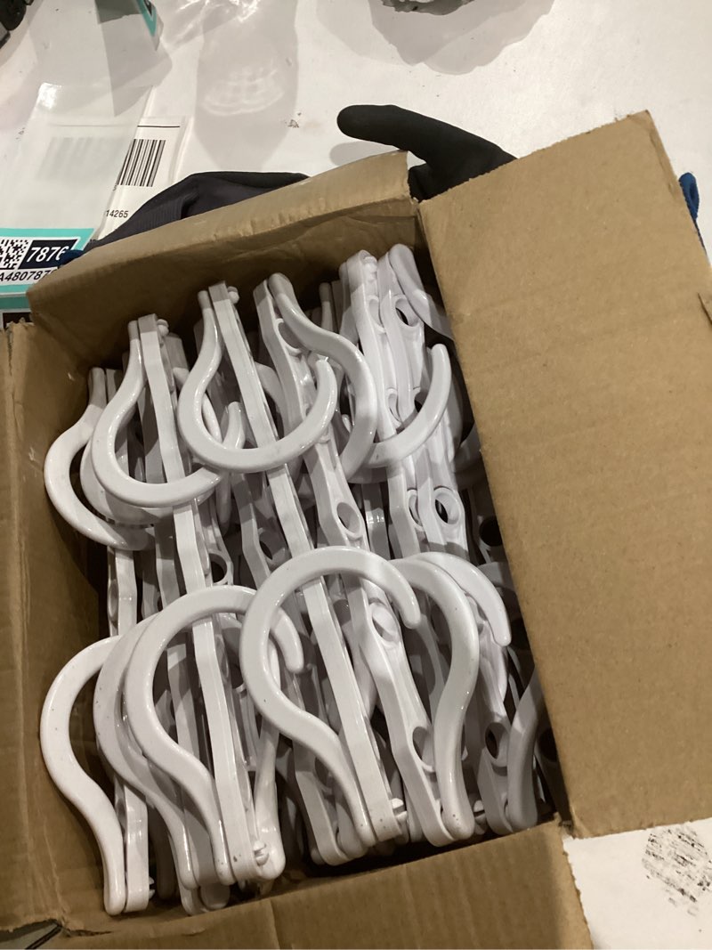 Condition photo showing New/Like New for mr. pen- space saving hangers for clothes, 24 pcs, white, bulk plastic multi clothes hangers space saving, 5 slots, 360° rotating hooks white 24 pcs