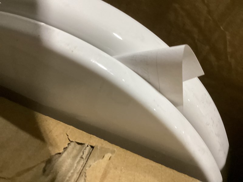 Condition photo showing Good Condition for ss114 elongated toilet seat compatible with toto ss113/ss154/ss224/ss204, soft close elongated toilet seat, traditional toilet seat replacement with toilet bolts and nut - cotton white