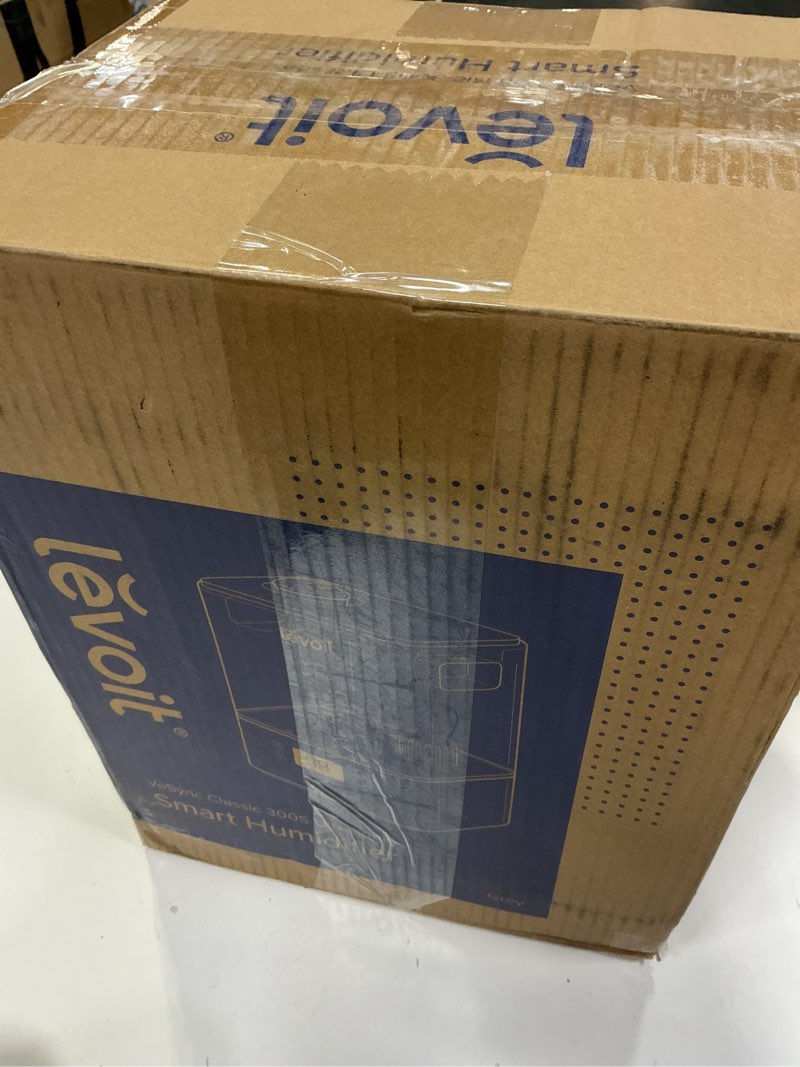 Condition photo showing As Is for LEVOIT Smart Humidifiers for Bedroom Large Room Home,(6L) Cool Mist Top Fill Essential Oil Diffuser for Baby & Plants,Smart App & Voice Control, Rapid Humidification & Auto Mode-Quiet Sleep Mode, Gray