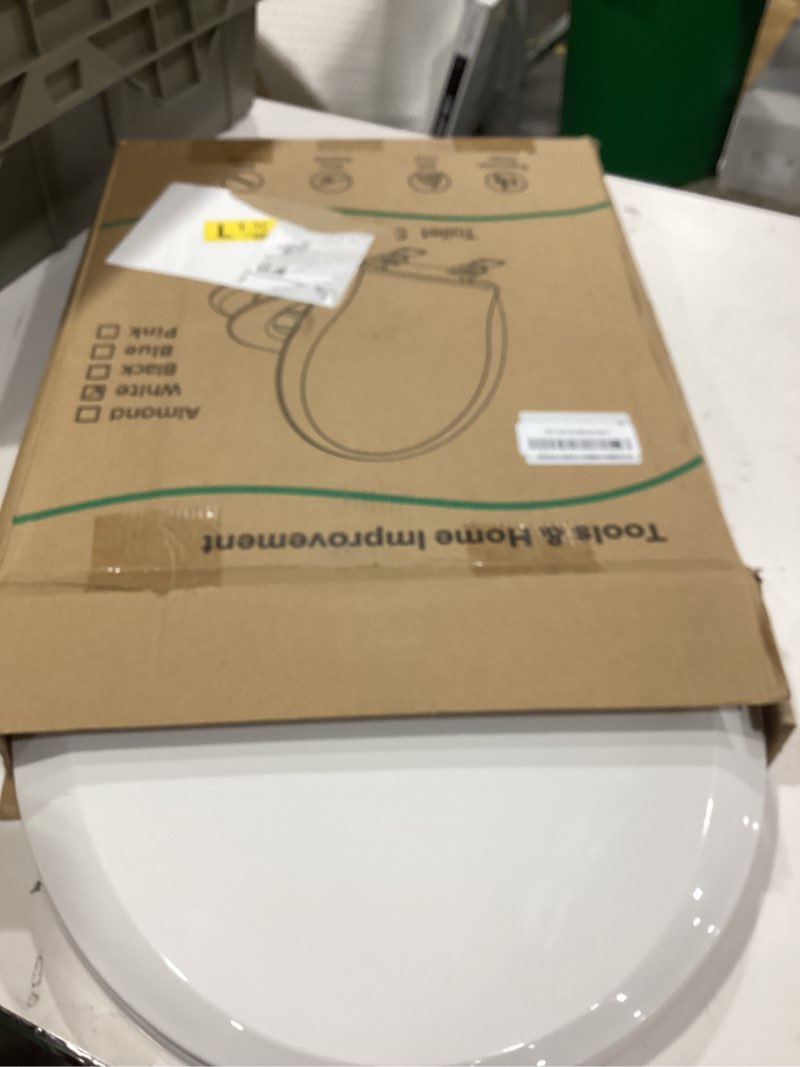 Condition photo showing Good Condition for Toilet Seat with Toddler Seat, Potty Training Toilet Seat Round 2 in 1 Soft Close Quiet No Slapping, Magnetic Absorption, Easy to Install and Clean,White White Round 16.5inch with Baby Seat & Magnetic