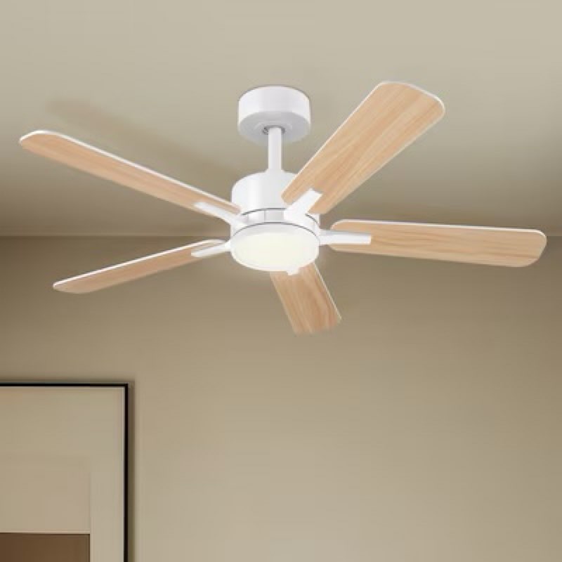 harbor breeze northbrook 42-in matte white with matte blades led covered outdoor ceiling fan