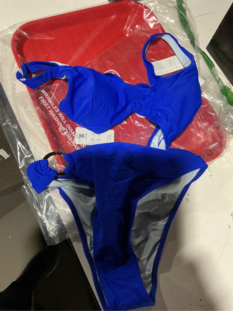 Condition photo showing Good Condition for SUUKSESS Women Sexy One Piece Tummy Control Swimsuit Cutout Backless Bathing Suit Medium Royal Blue