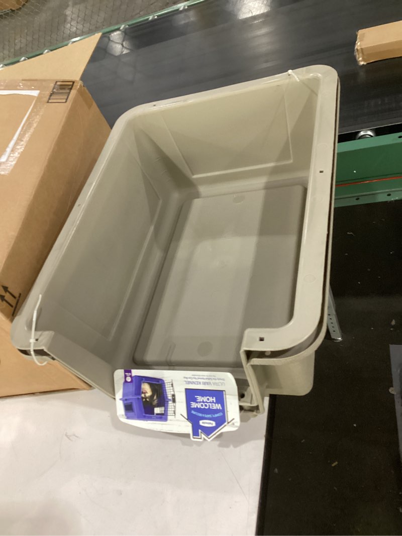 Condition photo showing New/Like New for petmate ultra vari dog kennel for small dogs (durable, heavy duty dog travel crate, made with recycled materials, 21 in. long) up to 15 lbs, made in usa