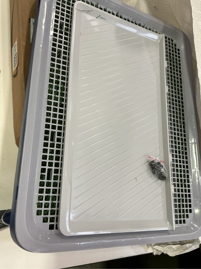 Condition photo showing Good Condition for Vovoir Dog Grass Pad with Tray & Pee Baffle?24.8"x19.3" 2 Reusable Artificial Grass for Dogs Potty f