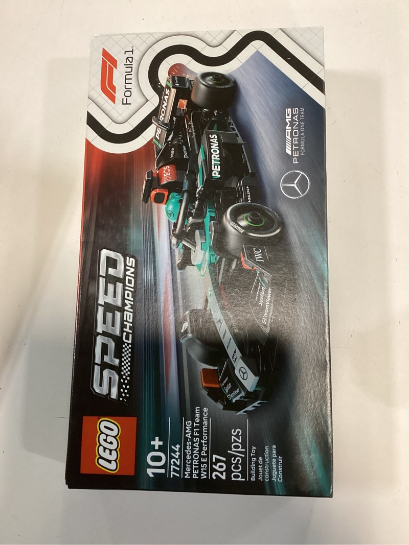 Condition photo showing New/Like New for LEGO Speed Champions Mercedes-AMG F1 W15 Race Car Toy - Building Set for Kids, Boys & Girls, Ages 10+ - Toy Car for F1 Fans - Gift Idea for Birthday - 77244