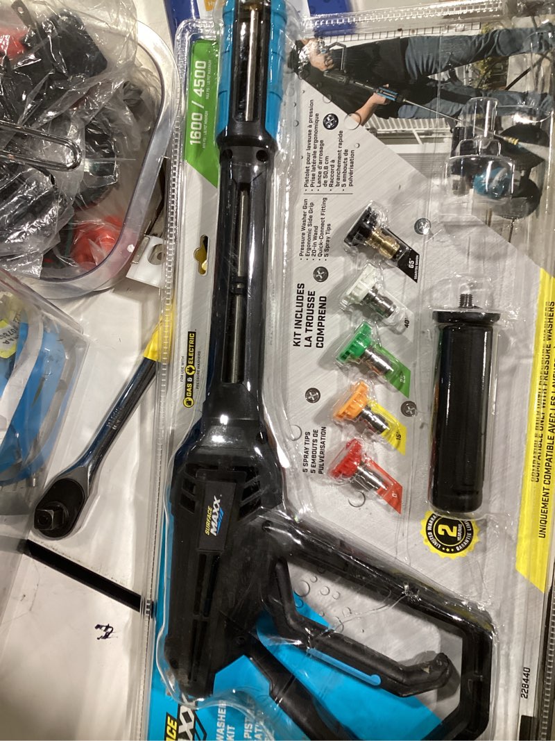 Condition photo showing New/Like New for surfacemaxx 1.67-ft up to 4500-psi plastic pressure washer spray gun kit