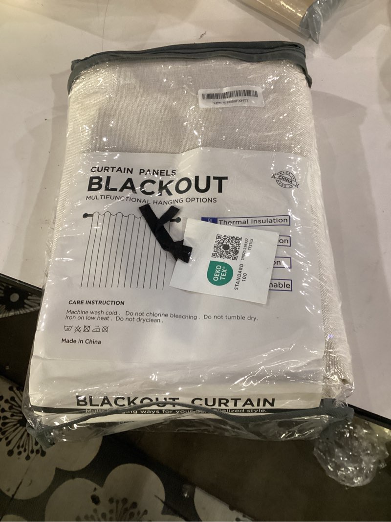 Condition photo showing Good Condition for 100% blackout shield blackout curtains for bedroom 84 inches long, back tab/rod pocket living room drapes, thermal insulated blackout curtains 2 panels set, 50" w x 84" l, cream cream 50"w x 84"l (pack of 2)