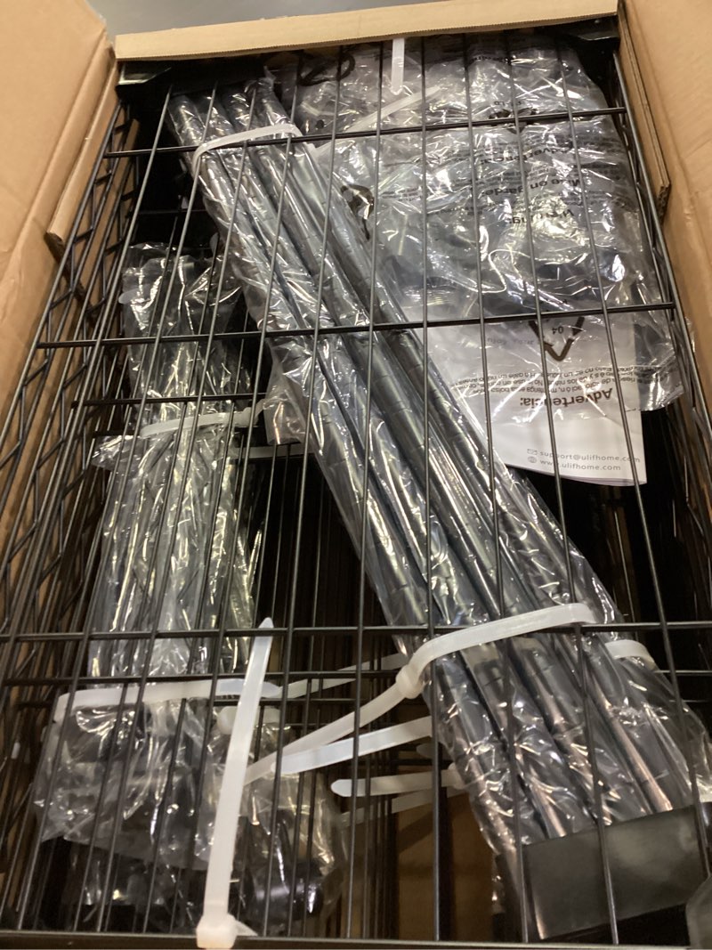 Condition photo showing Good Condition for Ulif E1 Heavy Duty Closet Garment Rack, 6 Tiers Adjustable Metal Freestanding Expandable Clothing Storage with 4 Hanger Rods, Easy to Assemble Wardrobe, 71.4" H x (70" - 88.2") L x 14" D, Black