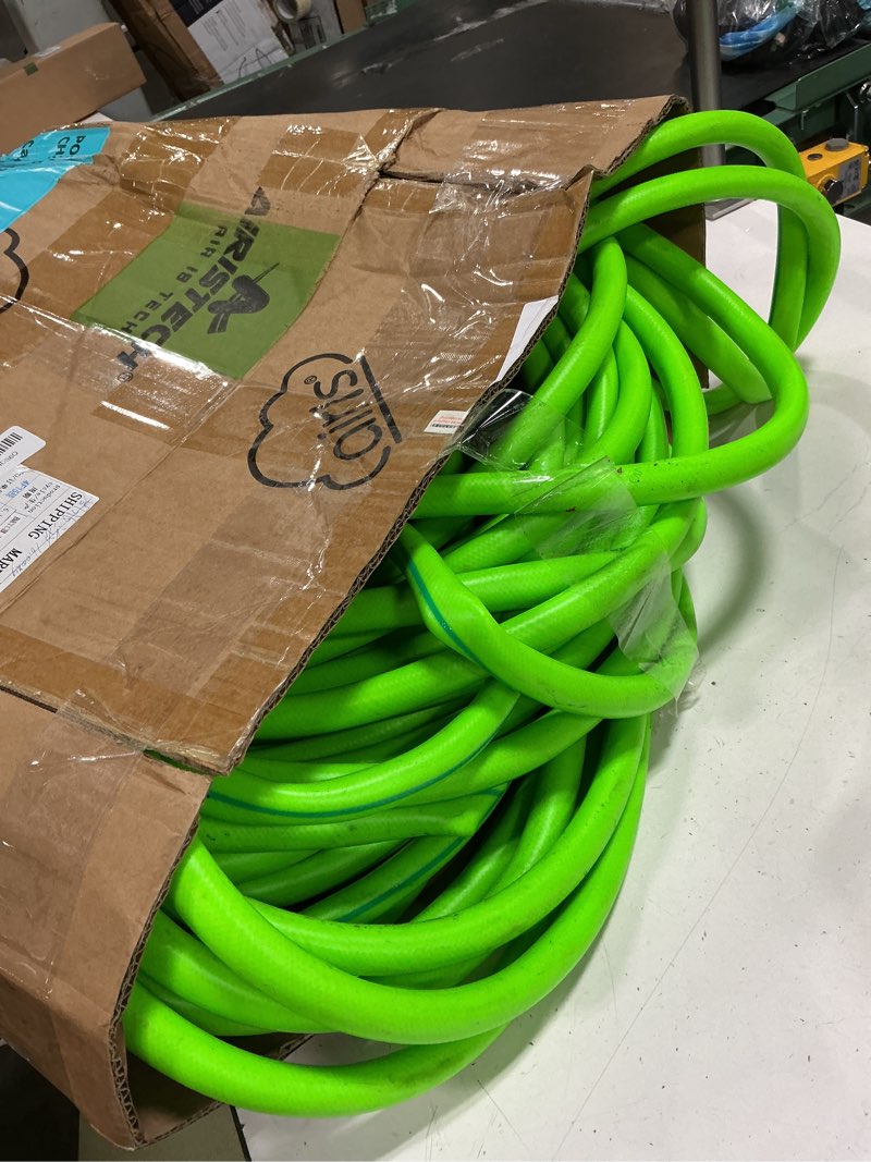 Condition photo showing Good Condition for heavy duty garden hose 5/8 inch x 200ft - kink resistant lightweight hybrid hose, leak proof rustproof water hose for outdoor watering green 200 ft