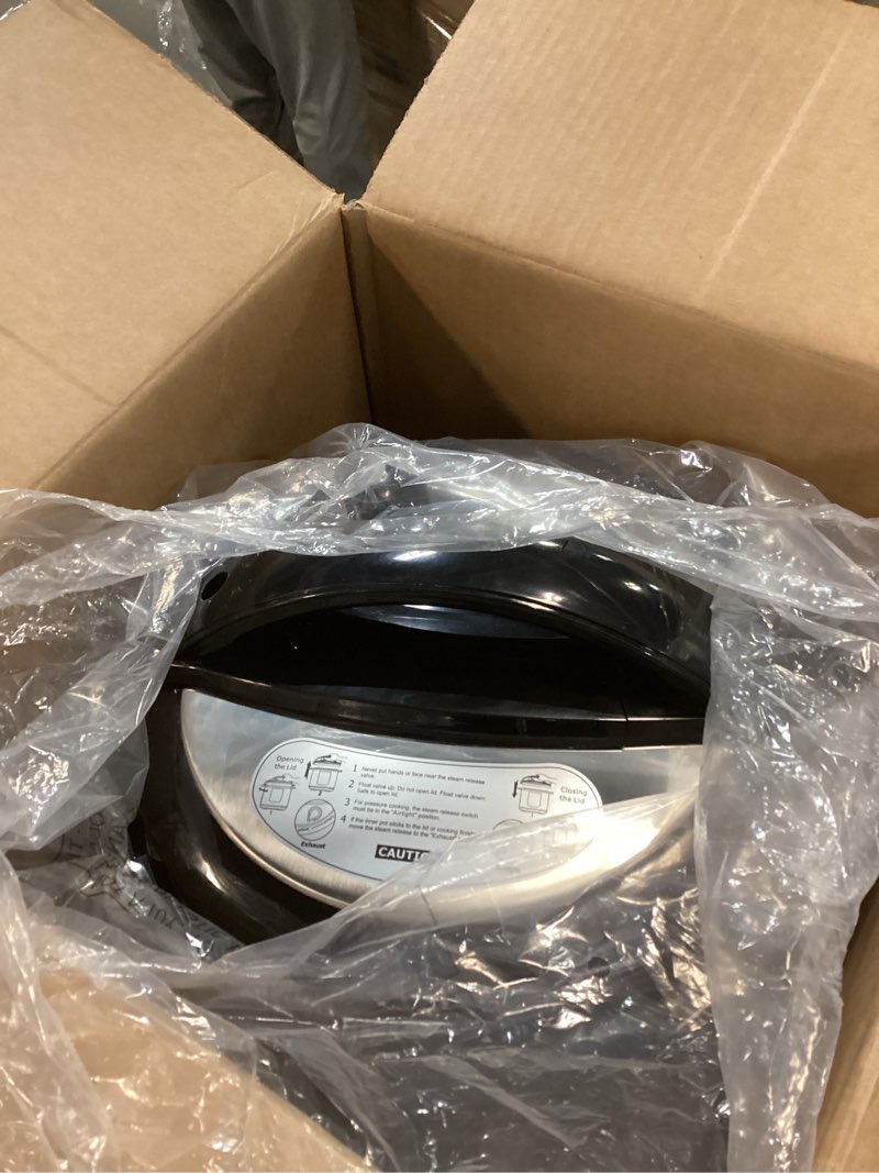 Condition photo showing Good Condition for 1200W 12-in-1 Electric Pressure Cooker 8Qt, Stainless Steel Pressure Cooker, Slow Cook Rice Cooker Steamer Sauté, Yogurt Maker, Warmer & Sterilizer with Recipe, Safer Venting Design, Sliver 8 Quarts Silver