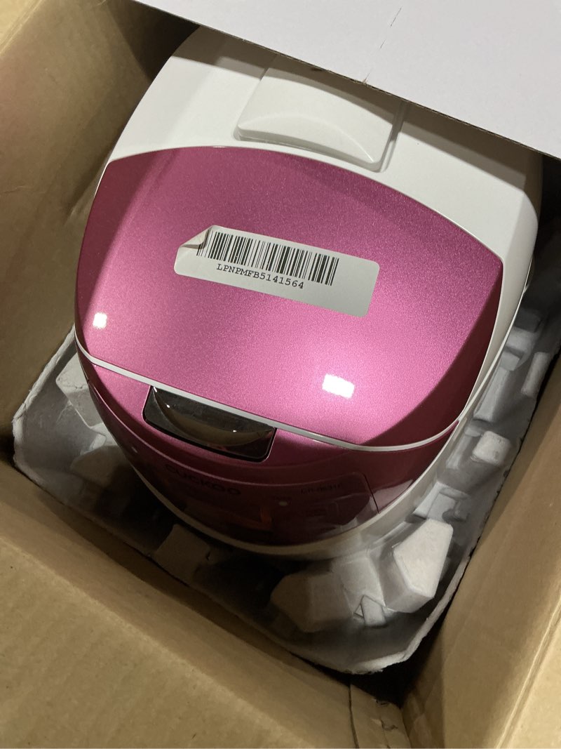 Condition photo showing Good Condition for CUCKOO CR-0631F 6-Cup (Uncooked) / 12-Cup (Cooked) Micom Rice Cooker with Nonstick Inner Pot, 7 Menu Modes, LCD Display, Fuzzy Logic Tech, Auto Clean (White/Pink)