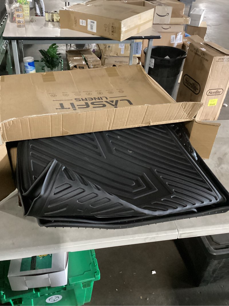Condition photo showing Good Condition for lasfit floor mats & cargo liner with backrest mat for chevrolet chevy equinox/gmc terrain 2018-2024 (not for equinox ev 2024-2025), all weather tpe custom fit floor mats car mats full set, black fit for chevy equinox/gmc terrain 2018-2024 floor mats for equinox/terrain 2018-2024