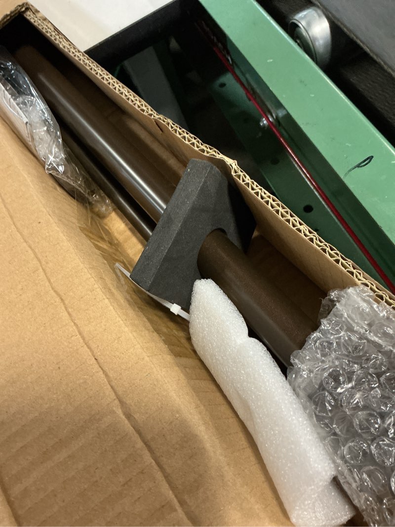 Condition photo showing New/Like New for double curtain rods with aluminum bouquet brackets and round finials,dark bronze curtain rods for windows 48 to 86 inch,1-inches front and 5/8 inches back double window drapery rod 48-86" dark bronze