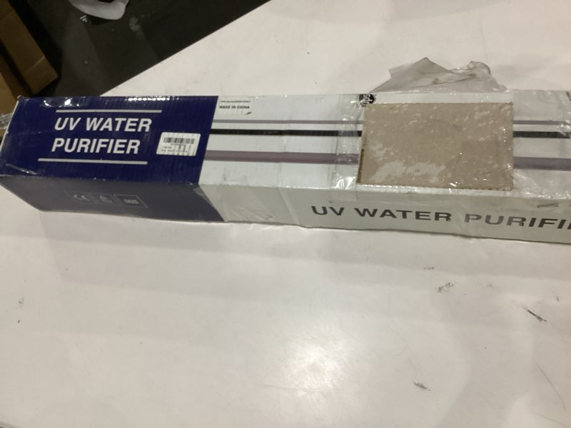 Condition photo showing As Is for uv water purifier