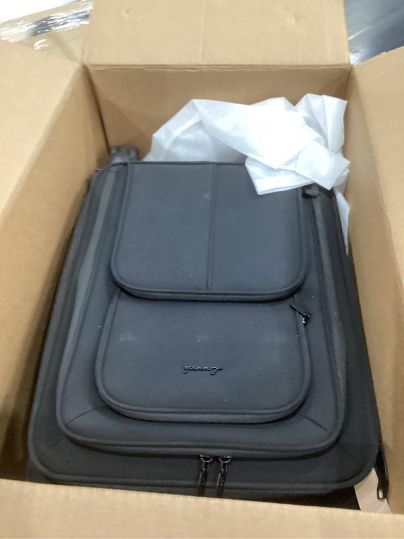 Condition photo showing Good Condition for LOVEVOOK Carry On Luggage 22x14x9 Airline Approved, 22 Inch Softside Suitcases with Spinner Wheels, Lightweight Carry-on Suitcase with TSA Lock for Women Men, Large Luggage for Travel Business Trip 22 inch_Carry on Black