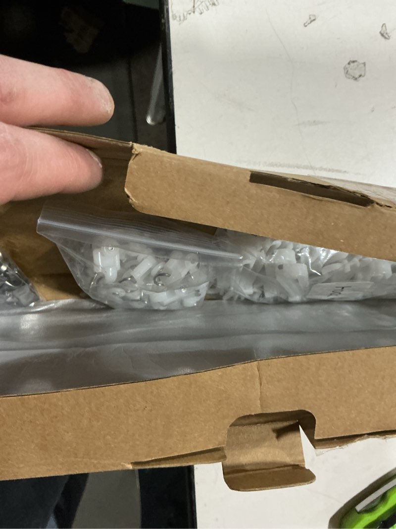 Condition photo showing Good Condition for Ceiling Curtain Track featuring Silent Strip, Ceiling/Wall Mount Curtain Rail with Three Types Hooks for Bedroom Living Room Bathroom, 6ft - 9ft, White 6-9ft White