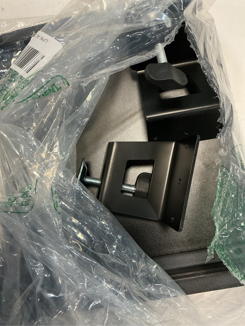 Condition photo showing Good Condition for BONTEC KMT01 Under Desk Keyboard Tray, Pull-Out Keyboard & Mouse Platform with C-Clamp, 25.6 x 11.8 in Space-Saving Ergonomic Slide-Out Drawer, Black Carbon Fiber 25.6" x 11.8" Black Carbon Fiber