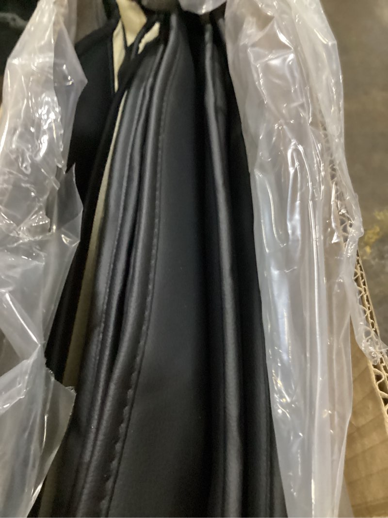 Condition photo showing Good Condition for lingvido car seat covers, breathable and waterproof faux leather automotive seat covers for cars suv truck sedan,universal anti-slip driver seat cover with backrest (full set, gray+black) gray+black full set