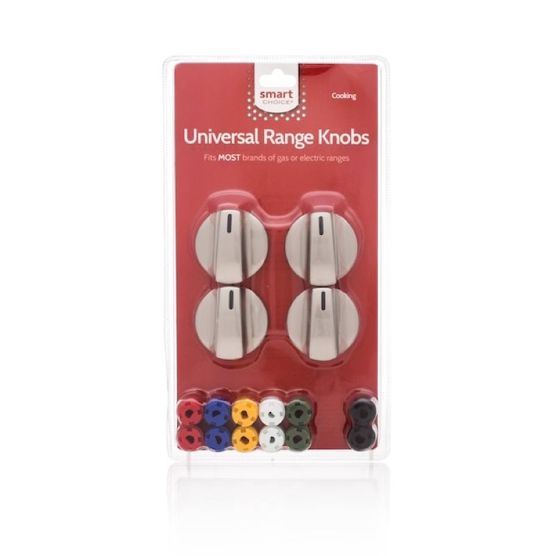 smart choice universal gas and electric range knob kit (stainless