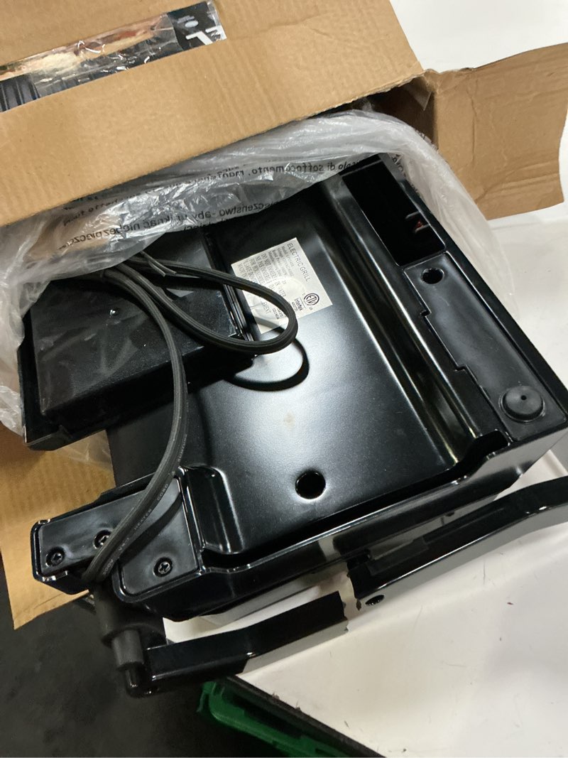 Condition photo showing As Is for ovente electric indoor panini press grill and sandwich maker with non-stick coated plates, cool-touch handle and removable drip tray, opens 180 degrees to fit any type or size of food, red gp0620r
