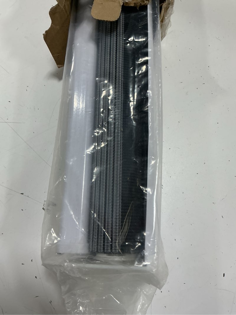 Condition photo showing Good Condition for joydeco cordless zebra blinds for windows, free-stop zebra shades privacy light control for day and night, light filtering sheer blinds for indoor windows, bedroom, classroom (35" w x 75" h, black) black 35" w x 75" h ready made