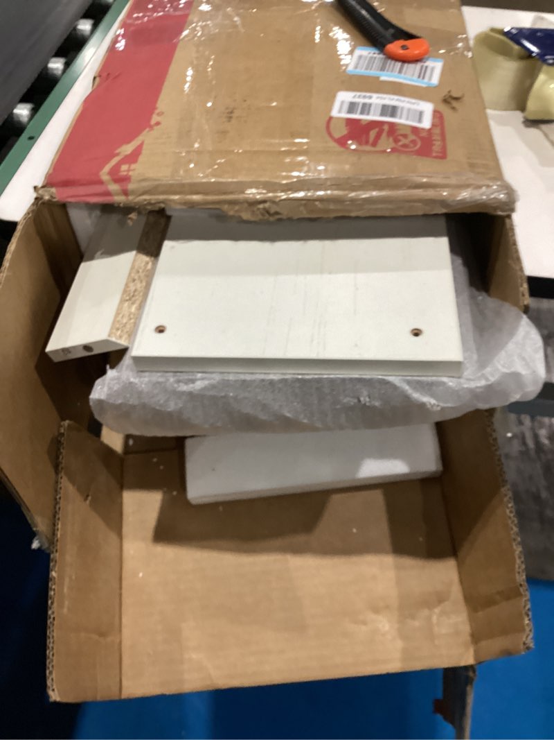 Condition photo showing New/Like New for bathroom wall cabinet, farmhouse medicine cabinet with adjustable wood shelf & 3 doors, over the toilet storage cabinet for wall mounted for bathroom laundry room kitchen, white and brown