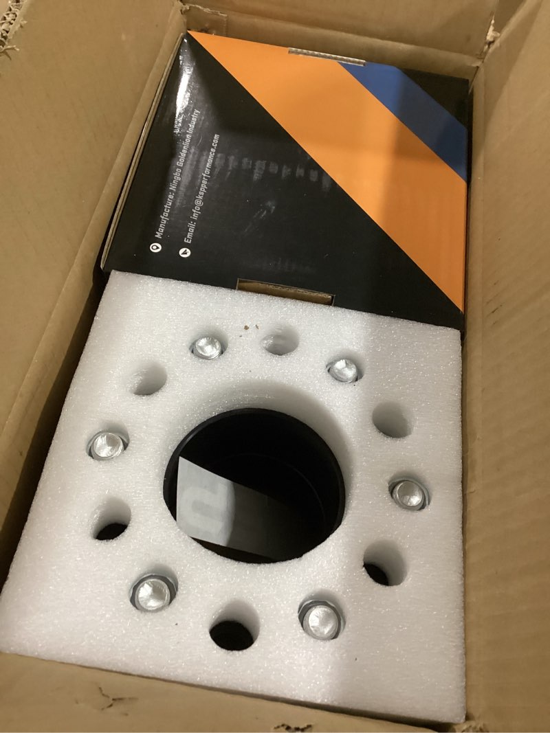Condition photo showing Good Condition for (SIMILAR TO STOCK PHOTO)KSP 6X5.5 Wheel Spacers for Silverado Sierra,1.5\"(38mm) Real Forged Spacers with 78.1mm Hub Bore M14x1.5 Studs fit for Tahoe Avalanche Express Suburban Sierra Yukon 1.5\"-6x5.5-4pcs black