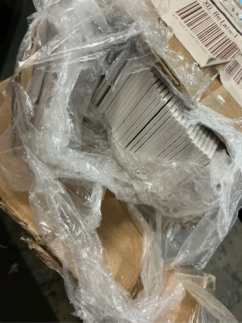 Condition photo showing Good Condition for DEZ FURNISHINGS Cordless 2" Signature Faux Wood Blind, 48" W x 48" H, Embossed White Embossed White 48"W x 48"H