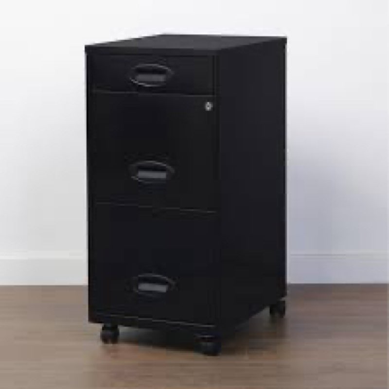 Lorell LLR17427 SOHO Mobile Cabinet, Black (Renewed)