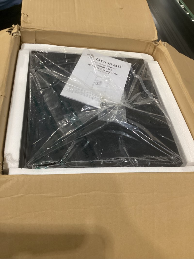 Condition photo showing New/Like New for bonsaii large safe box 1.8 cubic feet with digital lock, steel security safe box with removable shelf for home, office, cash, valuables, jewelry, 14.2" x 12.99" x 19.7" 1.8 cu.ft.(regular)