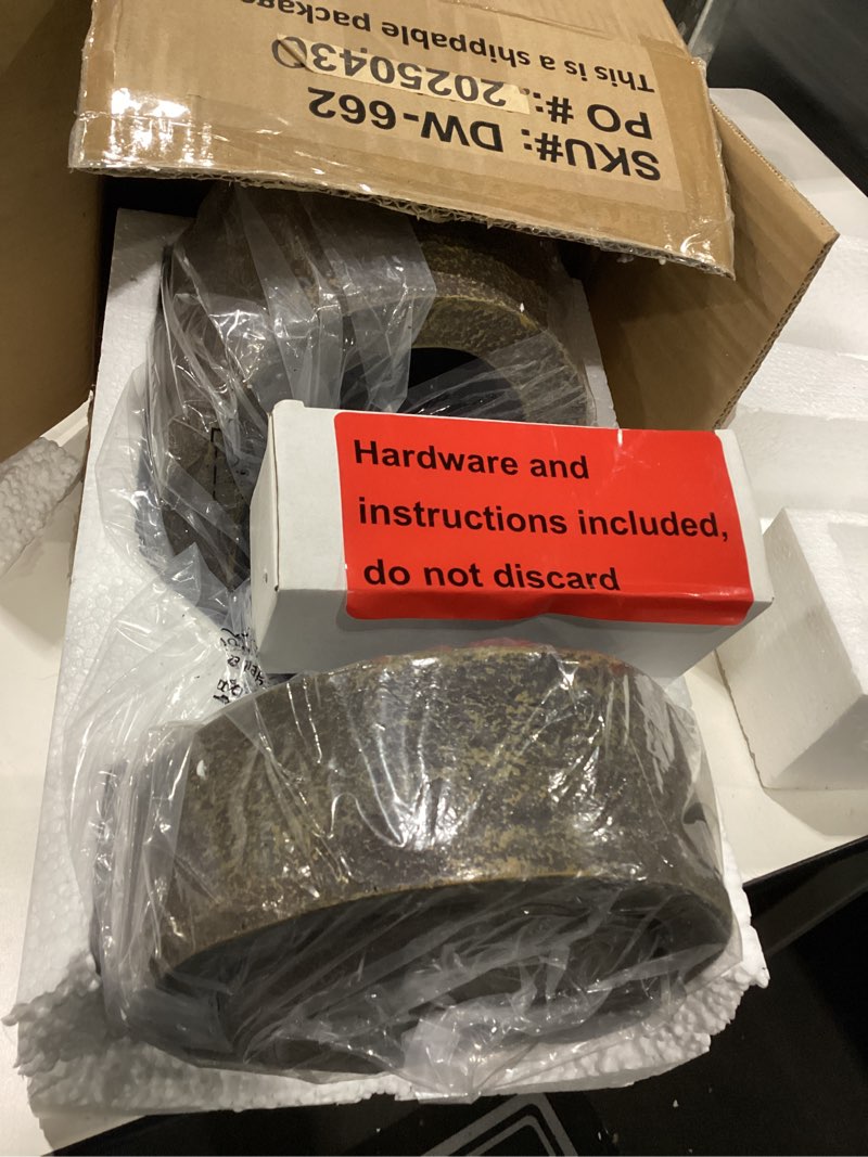 Condition photo showing Good Condition for Sunnydaze Winding Showers Tabletop Water Fountain - 14 Inch Relaxing Indoor Desktop Water Fountain with LED Lights - Office, Bedroom, Living Room