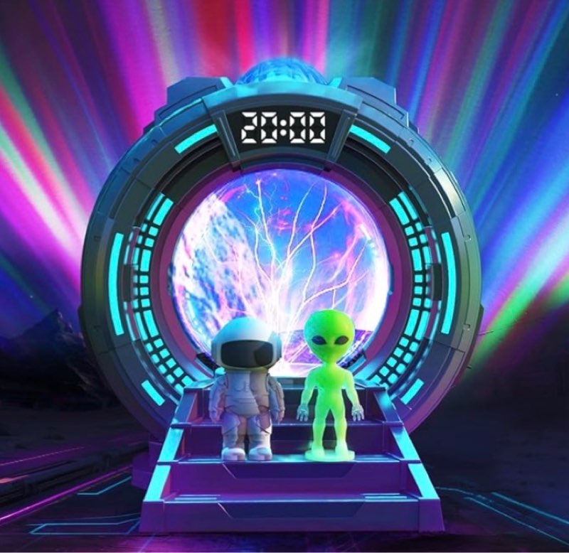 northern galaxy light projector with plasma ball ,remote control led night light aurora portal proje