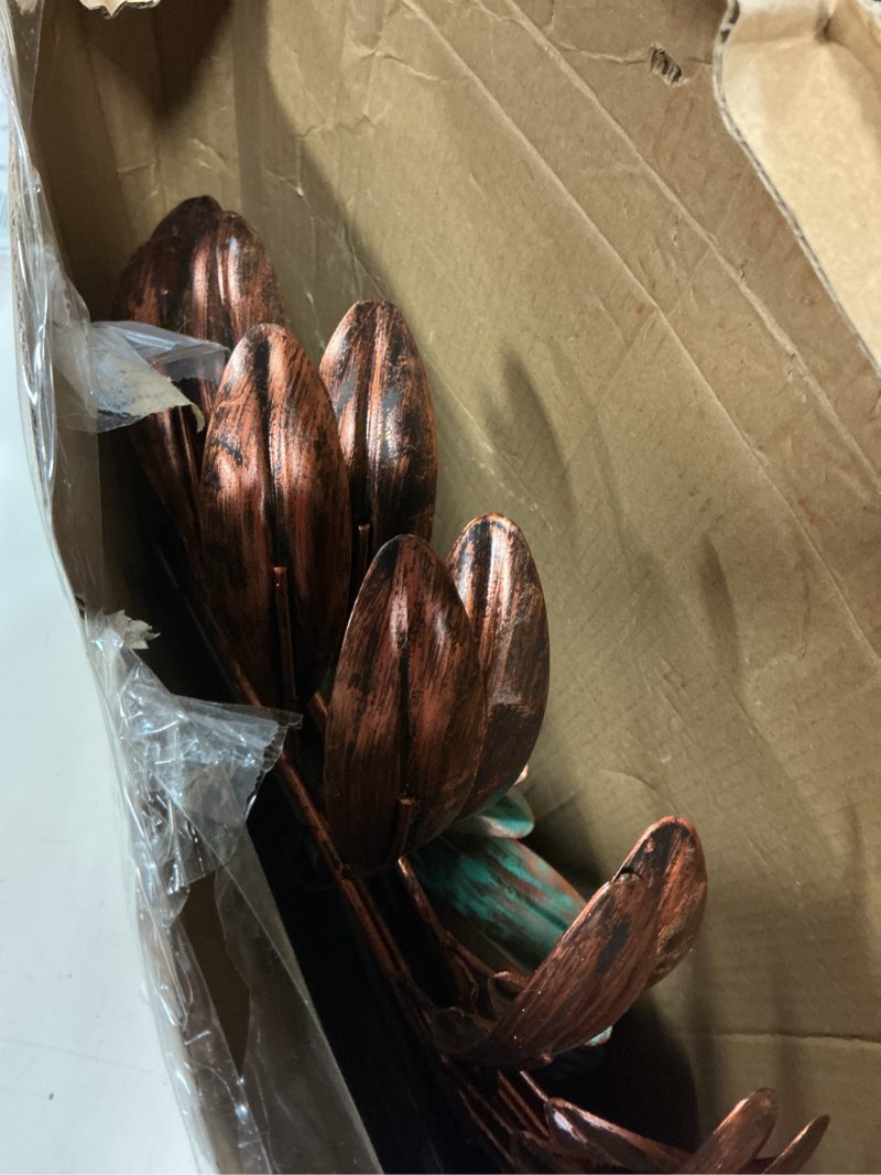 Condition photo showing Good Condition for stargarden wind spinners outdoor metal large 360 degrees kinetic wind sculptures& spinners yard art outdoor garden decor brown-16"
