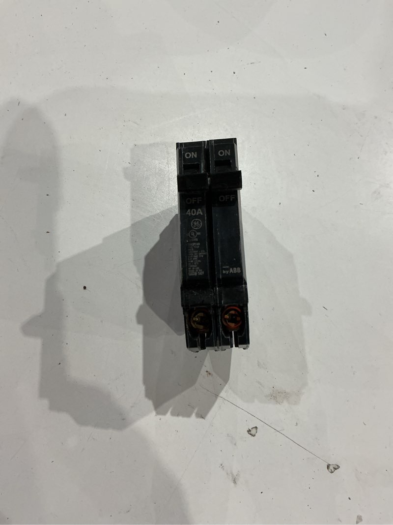 Condition photo showing As Is for q-line 40 amp 1 in. double pole circuit breaker