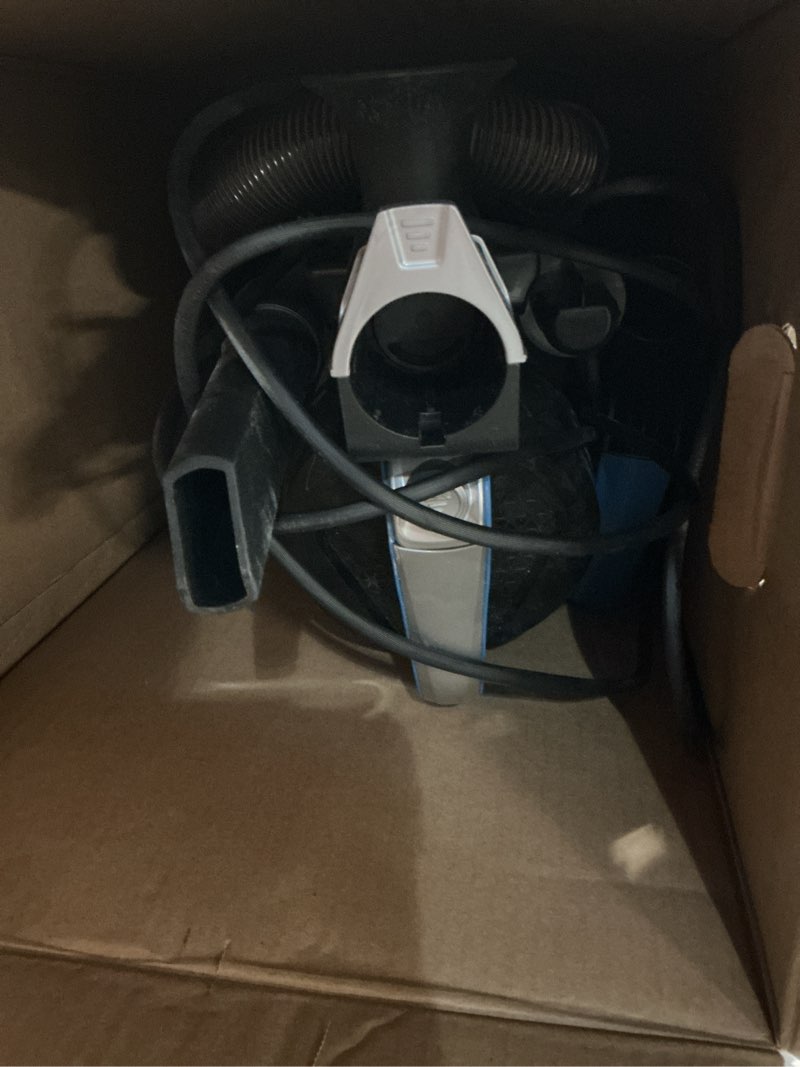 Condition photo showing As Is for eureka airspeed ultra-lightweight compact bagless upright vacuum cleaner, replacement filter, blue