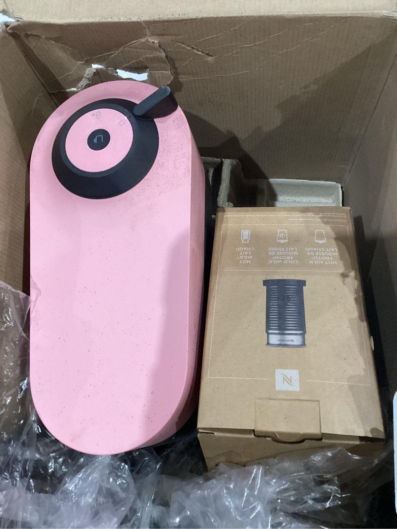 Condition photo showing As Is for Nespresso Vertuo Pop+ Coffee and Espresso Maker by De'Longhi with Milk Frother, Candy Pink Machine + Frother Candy Pink