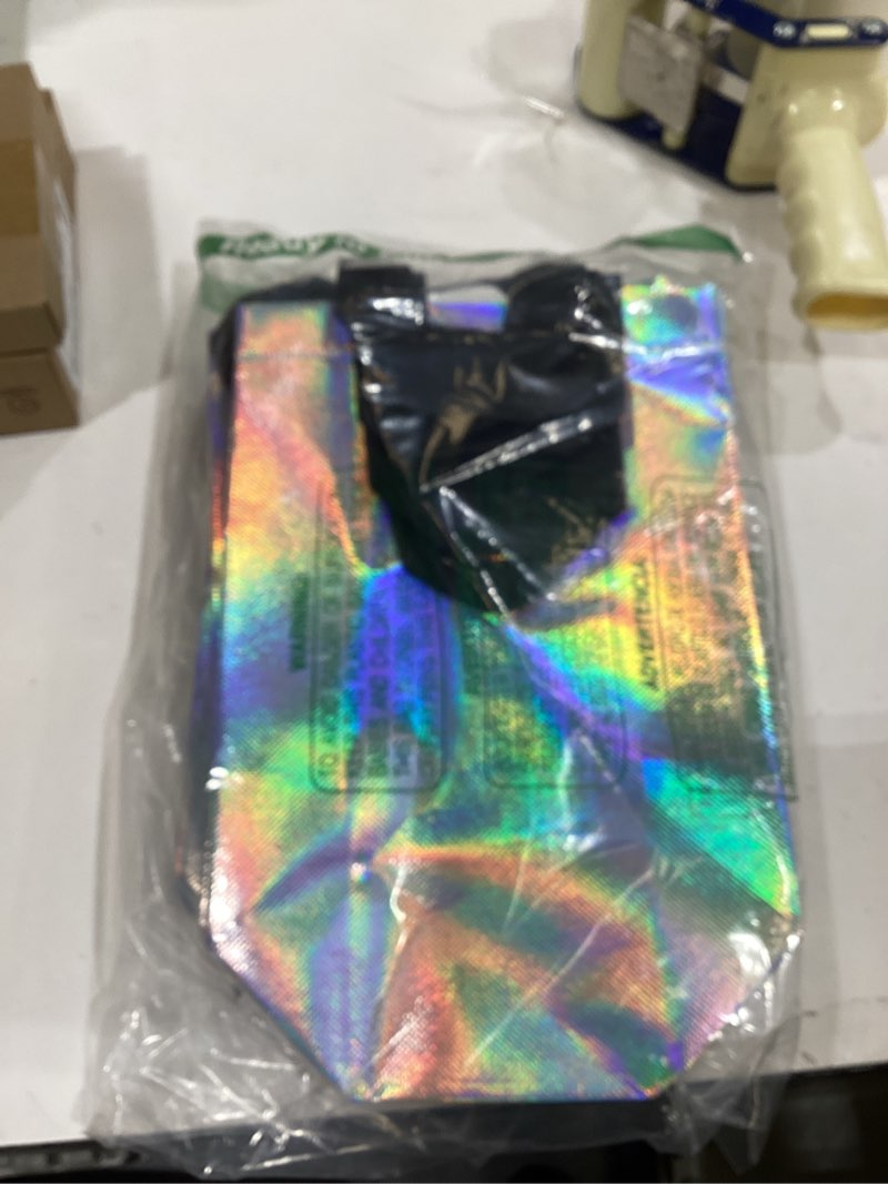 Condition photo showing New/Like New for Ronvir 30 Pcs Iridescent Gift Bags with Handles & Sturdy Base ,8 x 4 x 10 inch Non Woven Holographic Reusable Party Favors Bags for Halloween,Birthday, Christmas, Goodie,Wedding, Holiday, Shopping, Boutique - Medium Iridescent - Medium 30 Count (Pack of 1)