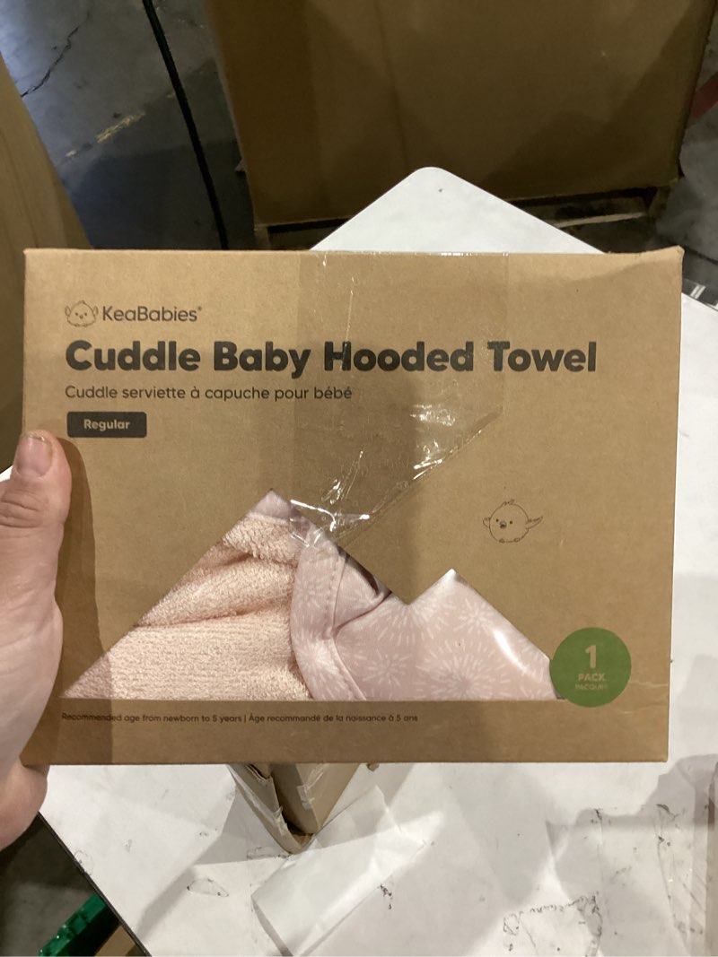 Condition photo showing New/Like New for keababies hooded baby towel for newborn - viscose derived from bamboo large baby bath towels with hood for boys, girls, toddler, extra absorbent & soft newborn bath essentials (triceratops, regular) triceratops regular 35x35