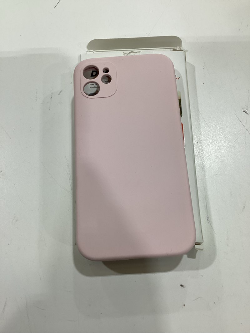 Condition photo showing Good Condition for vooii compatible with iphone 11 case, upgraded liquid silicone with [flat edges] [camera protection] [soft anti-scratch microfiber lining] phone case for iphone 11 6.1 inch - chalk pink chalk pink iphone 11