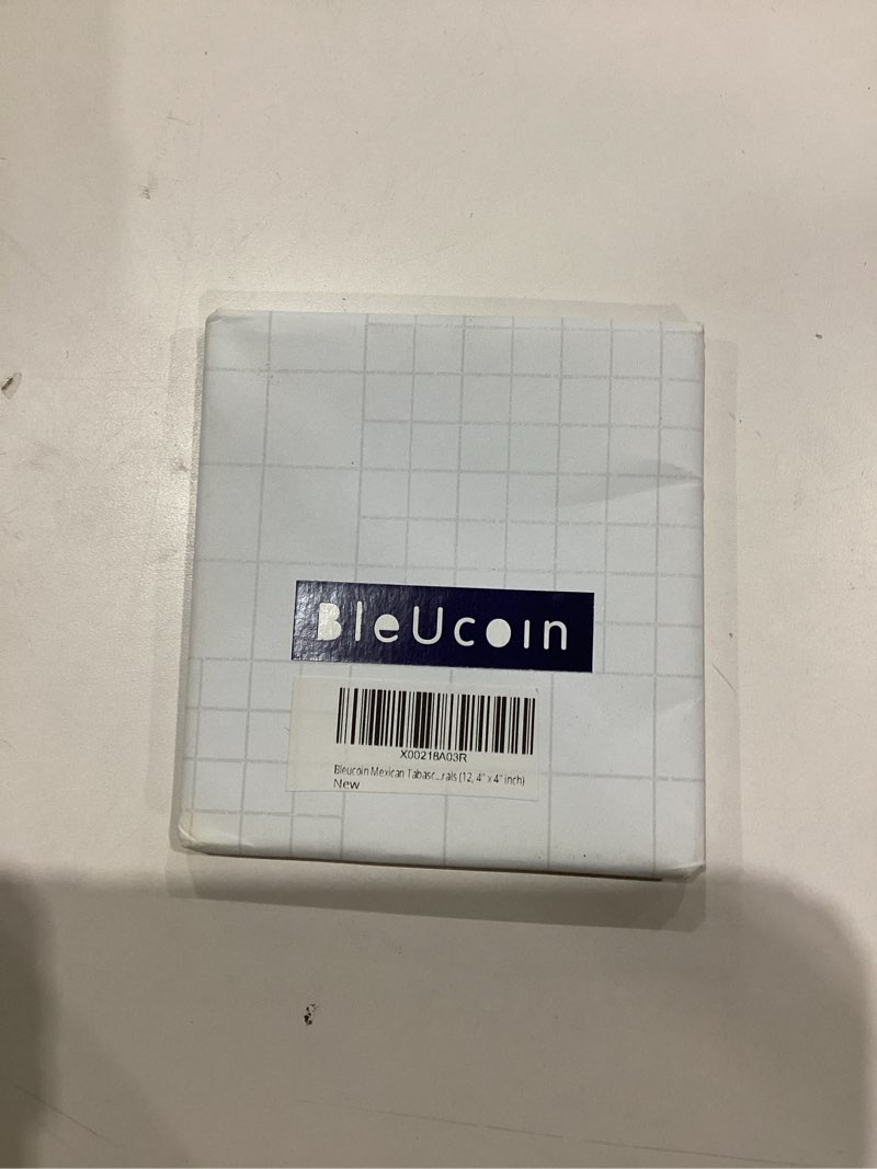 Condition photo showing As Is for Bleucoin Mexican Tabasco Peel and Stick Tile Stickers for Kitchen backsplash Bathroom Floor Tile Water-Resistant Oil Proof Removable Decals, DIY Murals (12, 4" x 4" inch) 12 4"x 4" Inch