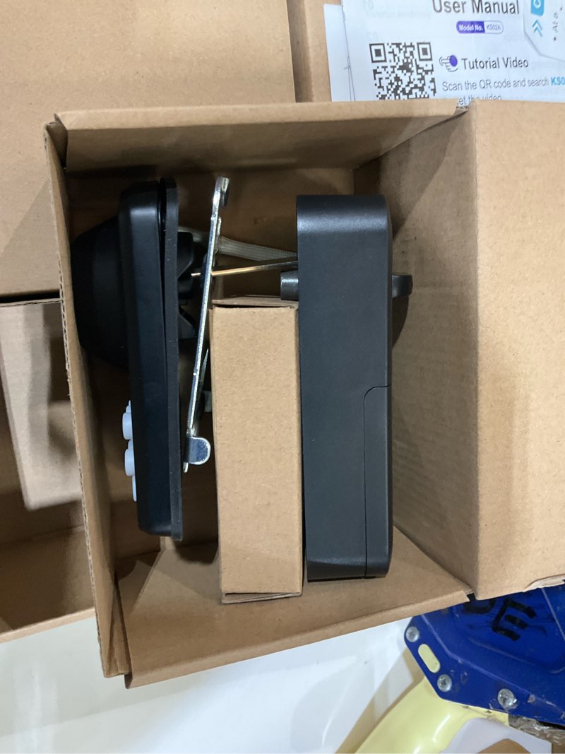 Condition photo showing Good Condition for Veise Fingerprint Door Lock with 2 Lever Handles - Keyless Entry Door Lock, Electronic Keypad Deadbolt, Digital Smart Code & Front Handle Sets, Auto-Locking, Easy Installation, Matte Black