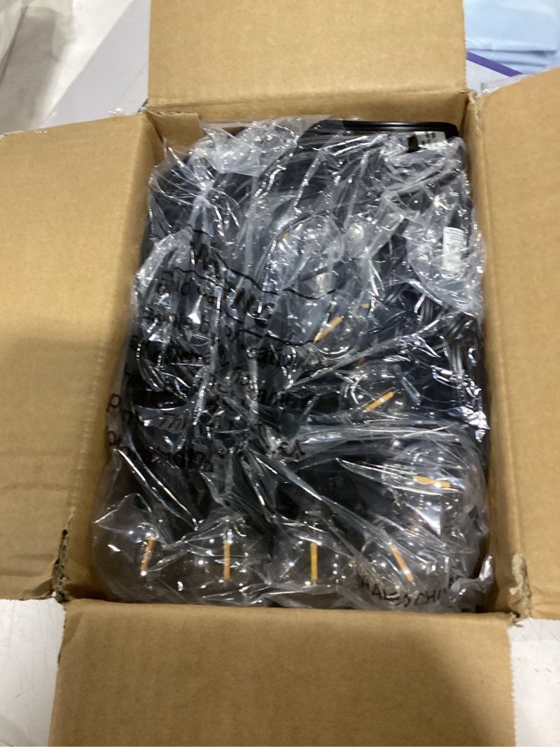 Condition photo showing New/Like New for 100ft 2-pack outdoor g40 led globe string lights dimmable waterproof shatterproof light strings with 52 bulbs connectable commercial hanging lights for christmas patio house backyard balcony party black 100ft-50*2