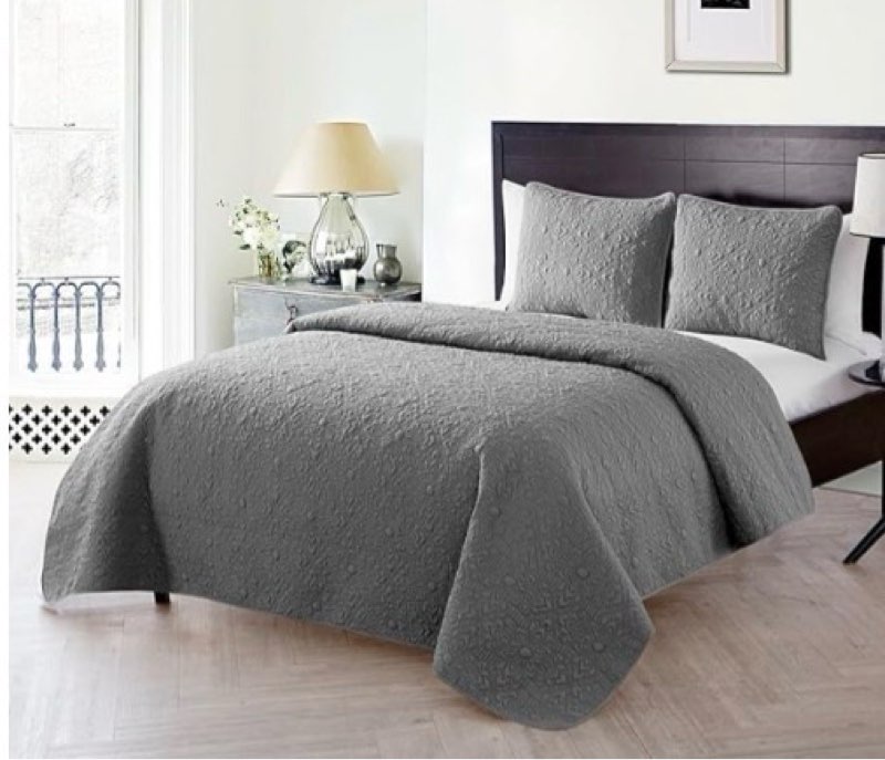 vcny home - king comforter set, textured basketweave bedding with matching sham, lightweight, dorm e
