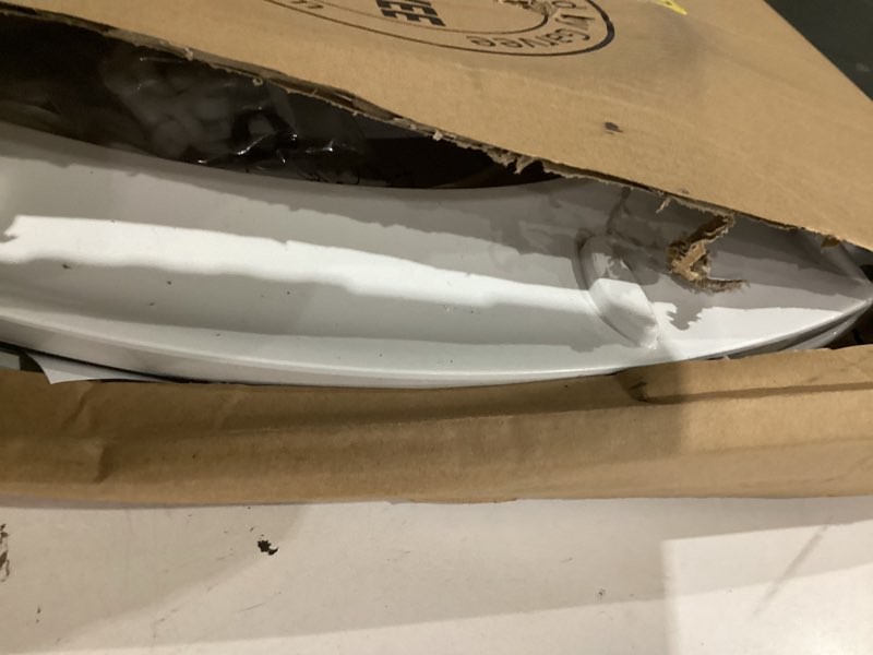 Condition photo showing As Is for Elongated Toilet Seat with Built in Potty Training Seat, Potty Training Toilet Seat for Toddlers, Magnetic Kids Seat and Cover, Slow Close and Never Loosen, Fits both Adult and Child, White, 19" White 19" with Toddler Seat